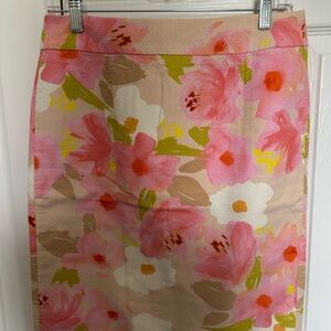 J. Crew Pink Pencil Skirt Knee-Length